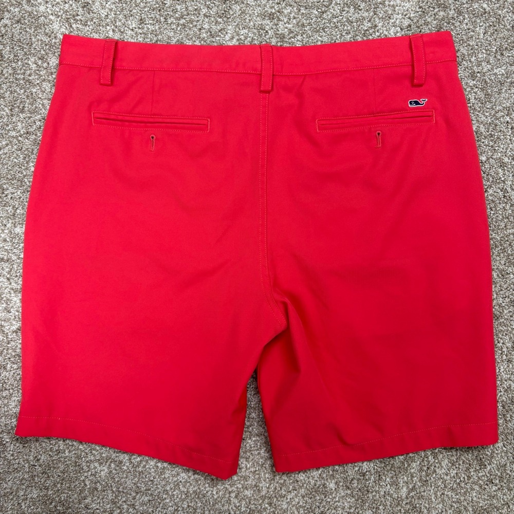 Vineyard Vines Links Shorts Mens 35 Red Performance Golf Lightweight 9" Inseam
